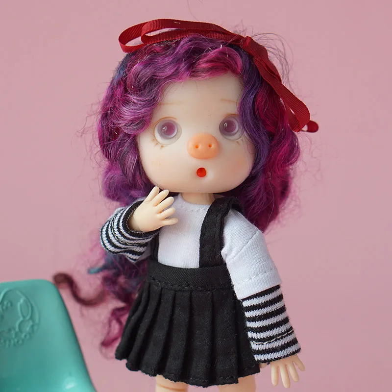 Ob11 детская одежда 1/12 bjd Кукла красивый узел Свинья с универсальным длинным