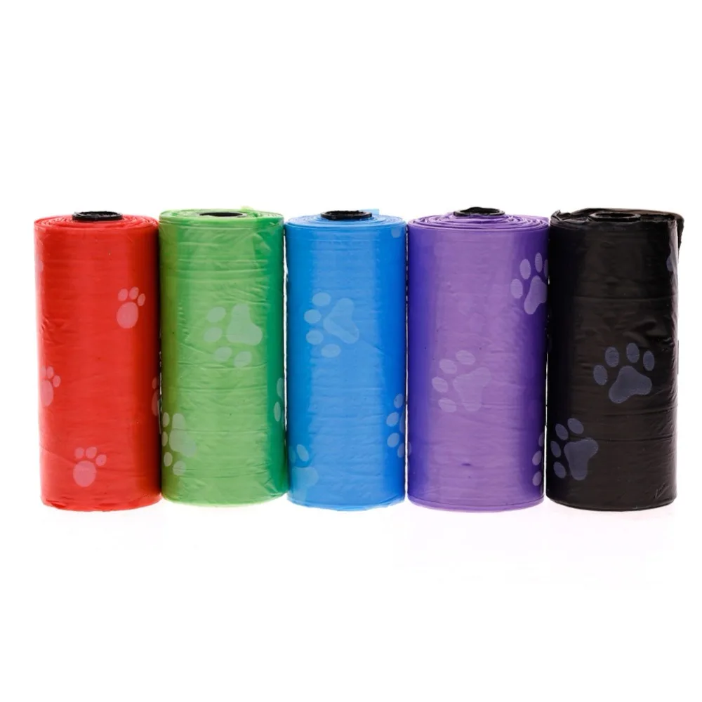 2 шт. практичная для домашней собаки отходов Корма мешок с узором в виде лапок