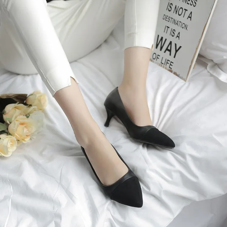 Женские туфли на высоком каблуке женские лодочки замшевые с закрытым носком