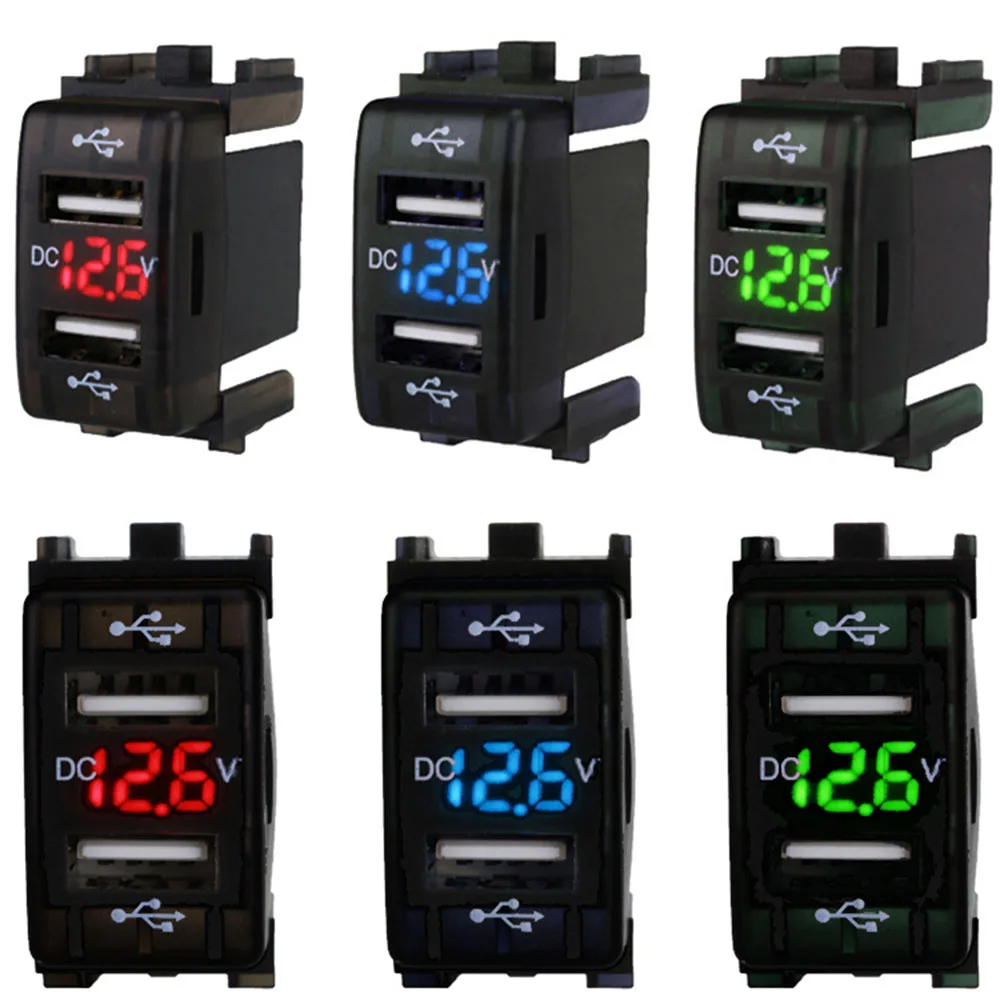 Автомобильное зарядное устройство с цифровым дисплеем вольтметром 5 В/4 2 А |