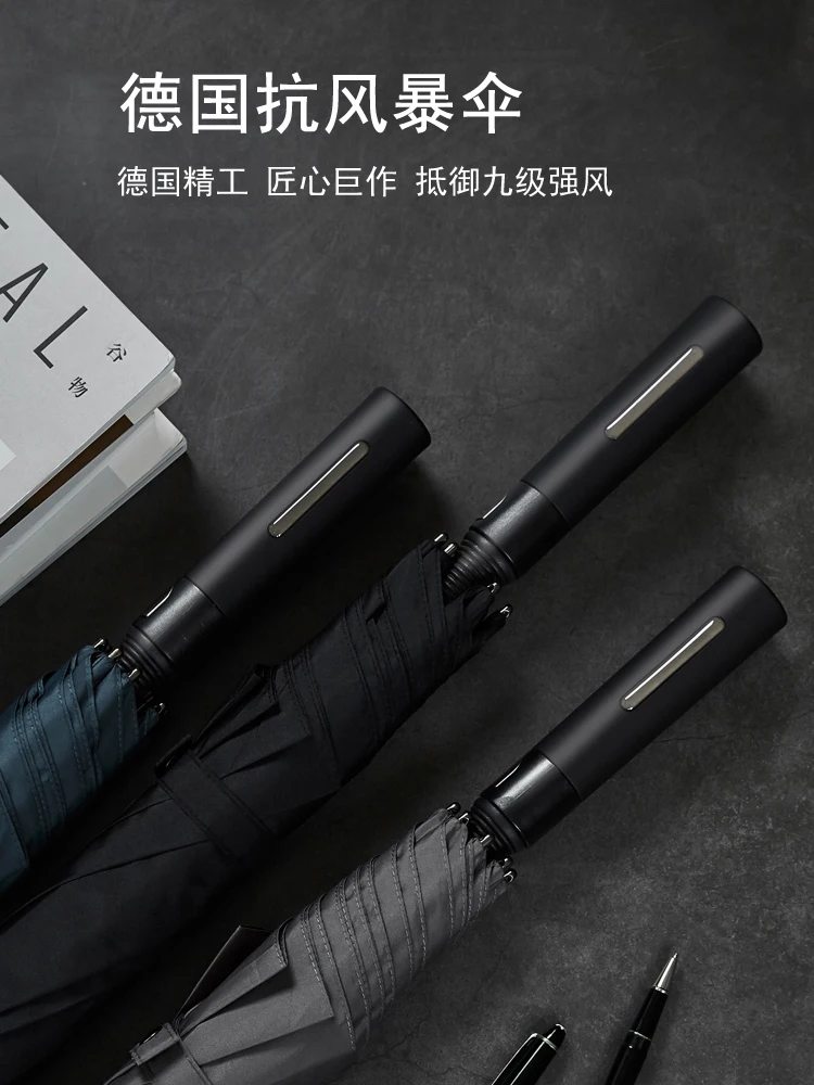 Economici Ombrello Automatico Per Auto Pieghevole Impermeabile Antivento Manico Lungo Ombrello Da Lavoro Tinta Unita Guarda Chuva Prodotti Per La Casa DE50YS