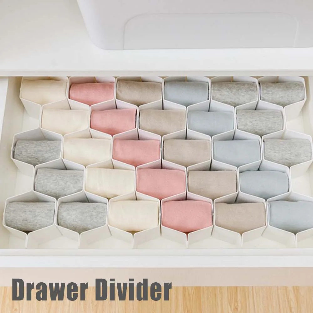 Drawer Honeycomb Clapboard Partition Divider Box Separator DIY Grid Storage Organizer Cell Sorting Panties Socks | Дом и сад