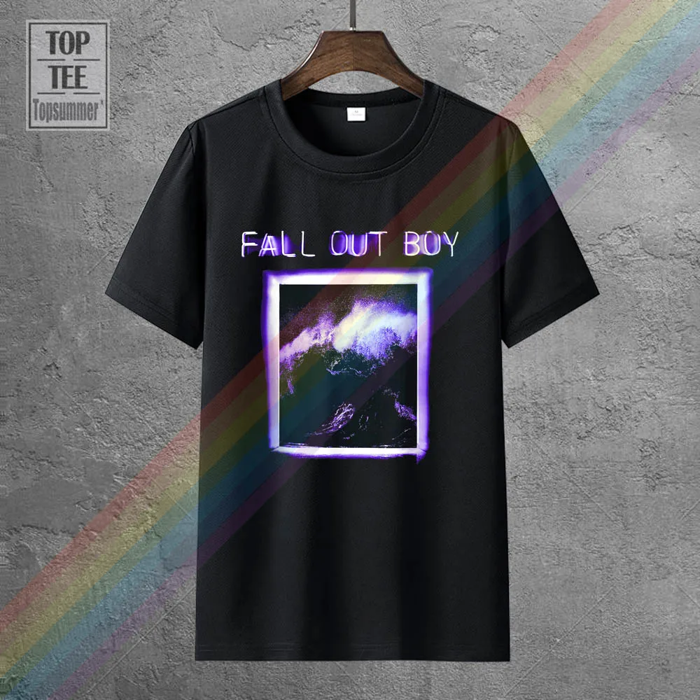 

Authentic Fall Out Boy Neon Wave Window Slim-Fit T-Shirt S-3Xl New O-Neck Oversize Style Tee Shirts Styles Youth