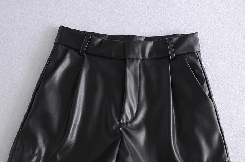 ruffle high waist shorts mini sexy short shorts black sash skirt elegant leather shorts women faux leather skirt mini brand hot free global shipping