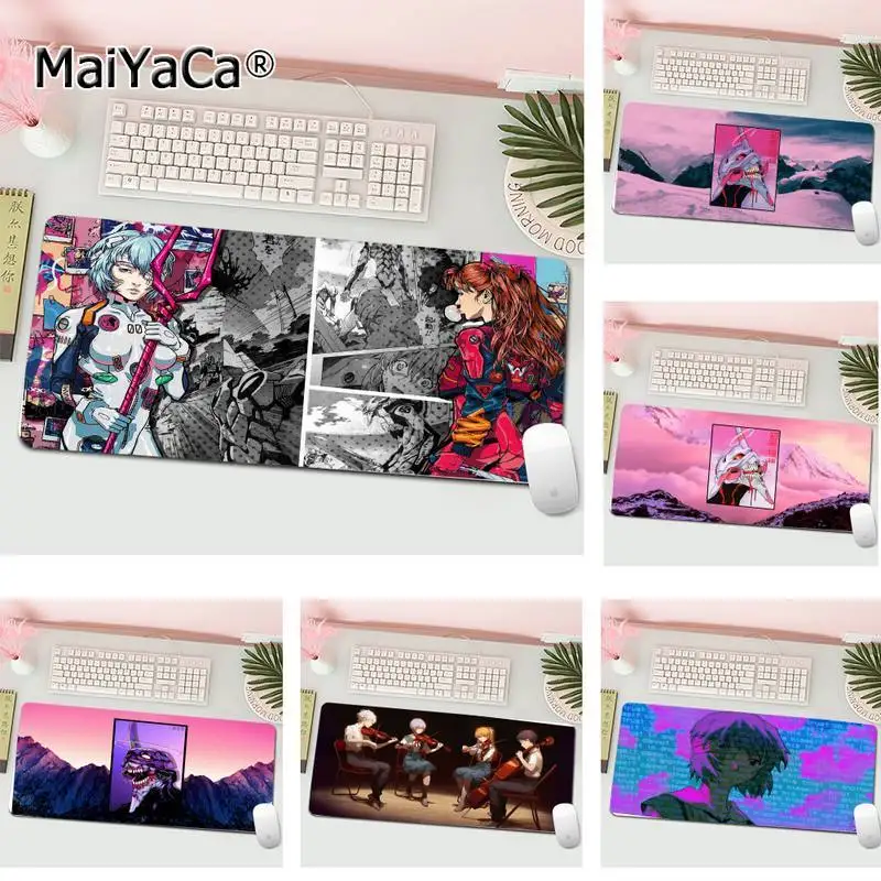 

Evangelions anime Customized laptop Gaming mouse pad L Large Gamer Keyboard PC Desk Mat Computer Tablet Gaming Mouse Pad