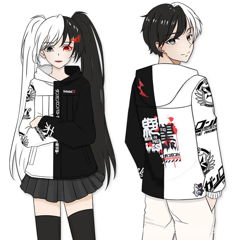 

Ainme Danganronpa Monokuma мультфильм косплей костюм зимние толстовки куртка Теплое повседневное пальто для женщин мужчин унисекс толстовка с капюшоном Новинка