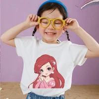 disney princess series cartoon t shirt childrens new tees summer boy girl fashion cotton blouse printed children clothes unisex