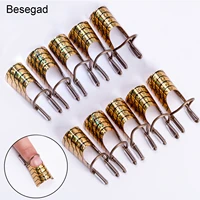 10pcs nail guide art curved shape extension tips french foil acrylic polish gel uv design form reusable metal mold manicure tool