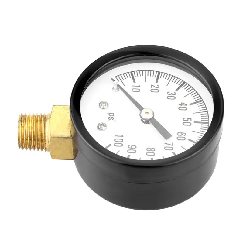 Насос для бассейнов спа-фильтров 0-100 PSI 1/4 дюйма Манометр давления воды с низким