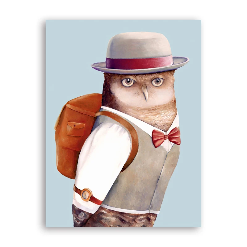 

Nordic Cartoon Animal Canvas Oil Painting Nursery Decoration Posters and Prints for Bedroom Wall Pictures Baby Kids Room Decor