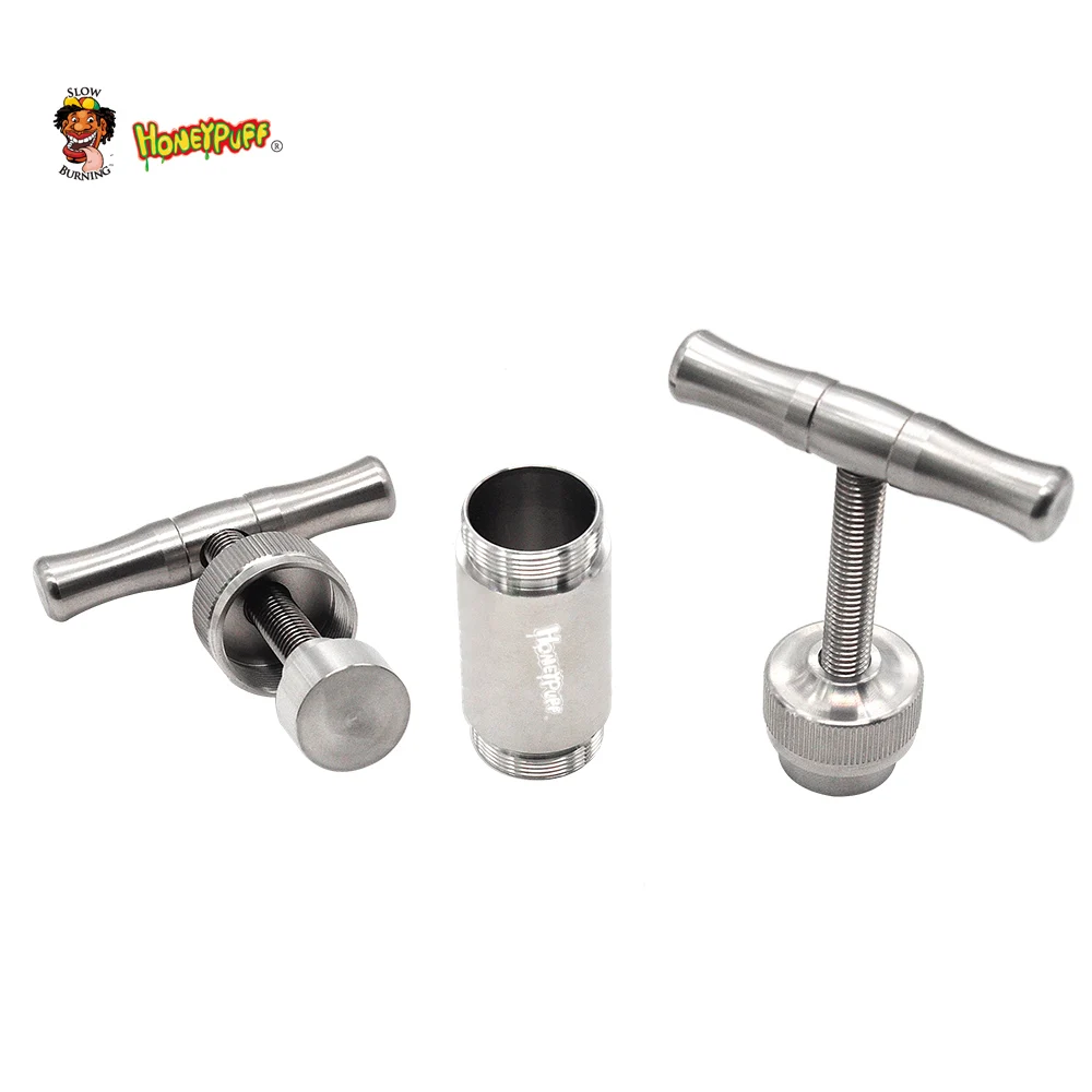 

HONEYPUFF Aluminum Pollen Presser Compressor 159MM Metal Pollen Press Heavy Duty Stainless Steel Pressure