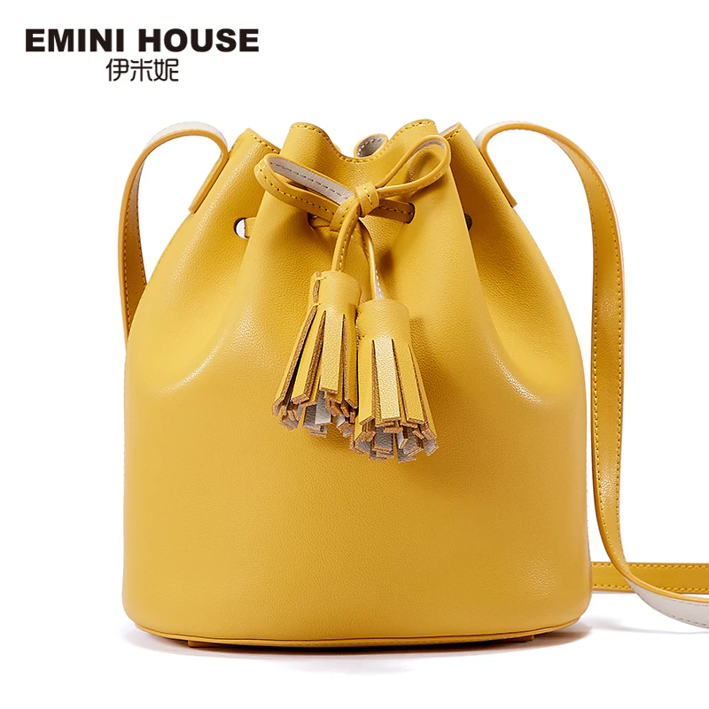 EMINI HOUSE сумка мешок с кисточками сумки через плечо для женщин роскошные женские