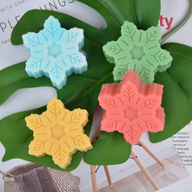 3D форма в виде снежинки свечи Рождественское украшение для изготовления свечей