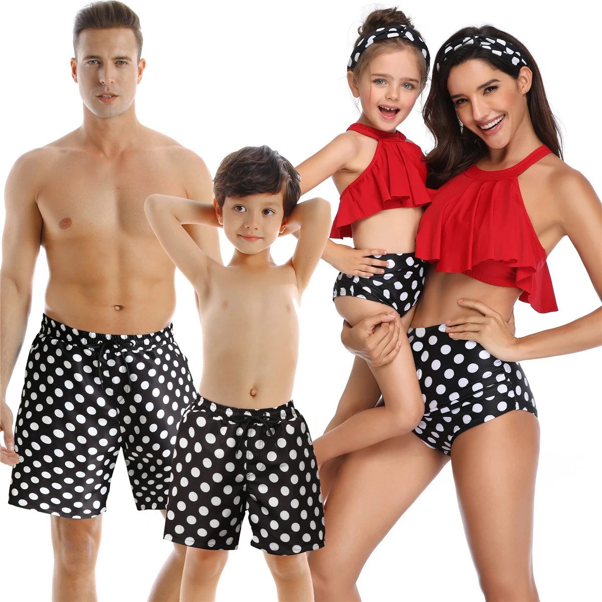 

Семейный комплект, купальный костюм, леопардовые трусы для матери, дочери, отца, сына, купальник для девочек, летний купальный костюм, пляжна...