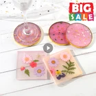 1 шт., зеркальная силиконовая форма для подставки сделай сам, форма для украшения стола из УФ-смолы, форма для эпоксидной смолы, глины, глины для поделок