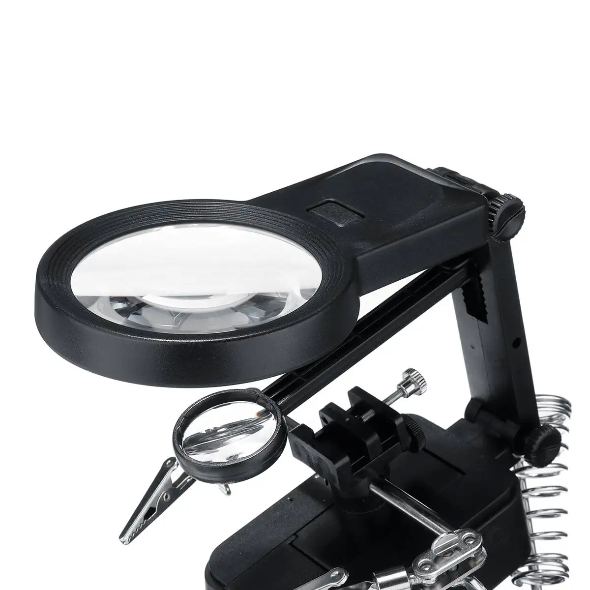 

Magnifying 3 Hand Soldering Iron Multifunction Stand Welding Tool Illuminated Glass LED Alligators Clip Holder Clamp