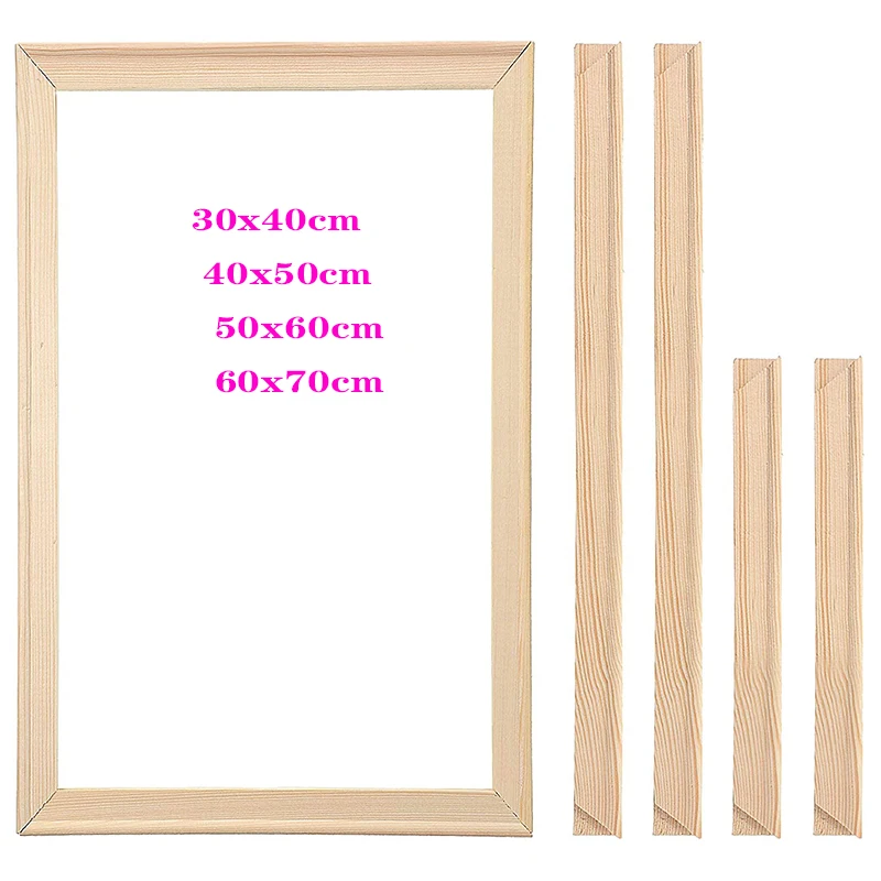 

60x40CM Wood Frames For Diamond Oil Painting Picture Wall Nature Wood Canvas Factory Price Art Decor Diy Mural Decorative
