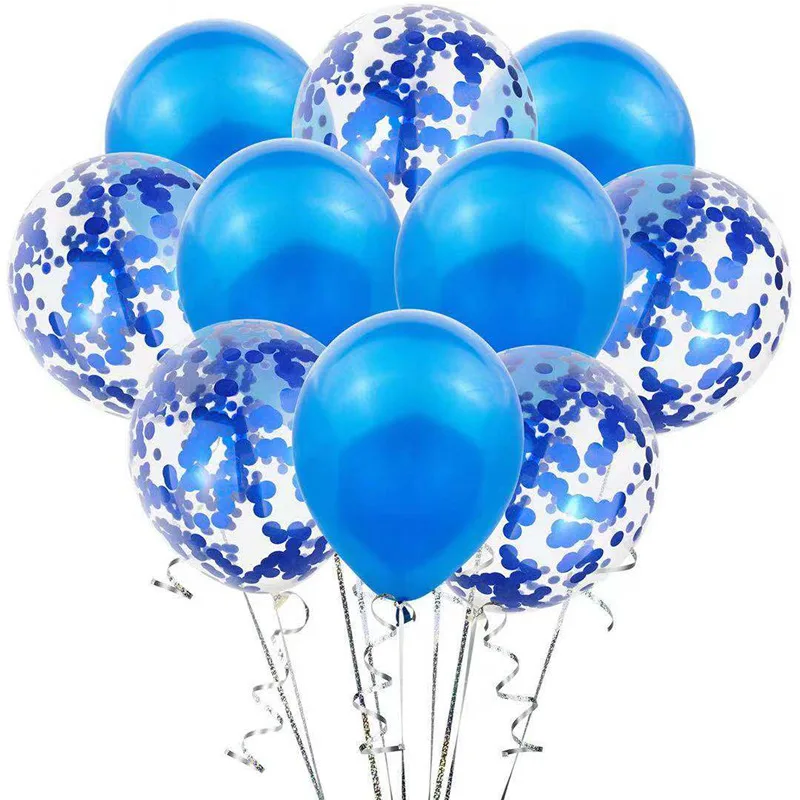 10 шт. 12 дюймов воздушные шары с конфетти цвета розовое золото набор прозрачные