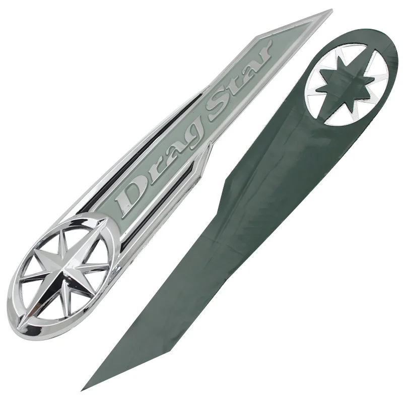 Хромированные 3D наклейки на мотоцикл с эмблемой в виде бензобака для Yamaha V Star 400 650