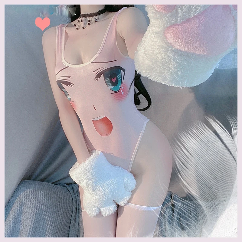 

Kawaii Cute Women's Body Suit Japanese Cosplay Costumes Woman Sexy Lingerie Underwear Girl Anime Cartoon Onesie Swimsuit