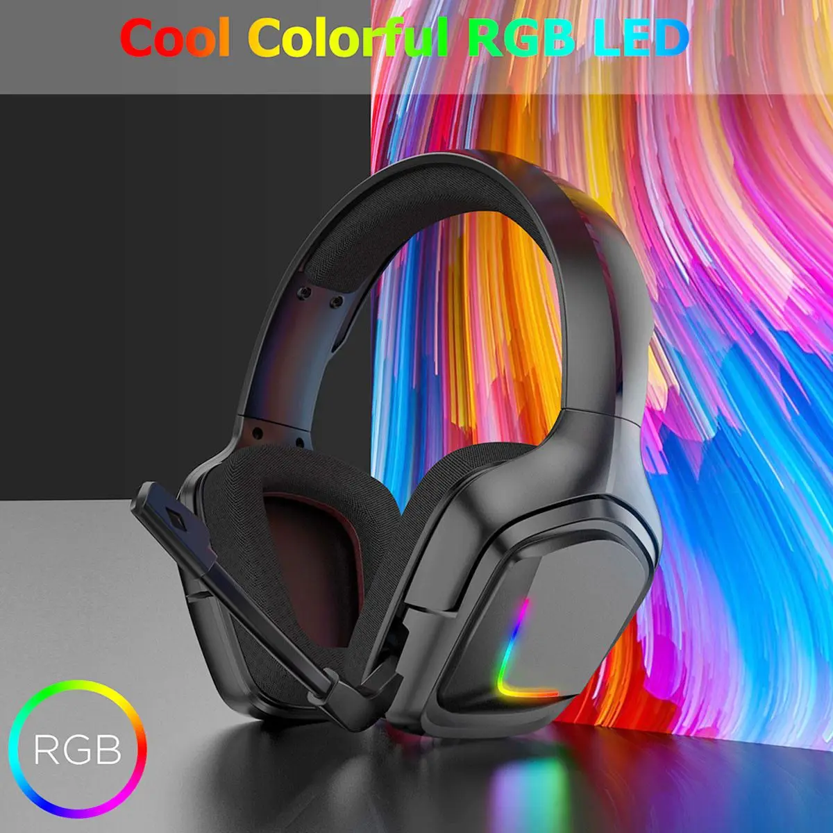 K20 гарнитура игровые наушники RGB с микрофоном светодиодный свет объемный звук бас ПК геймер наушники для Xbox One PS4 телефон ноутбук