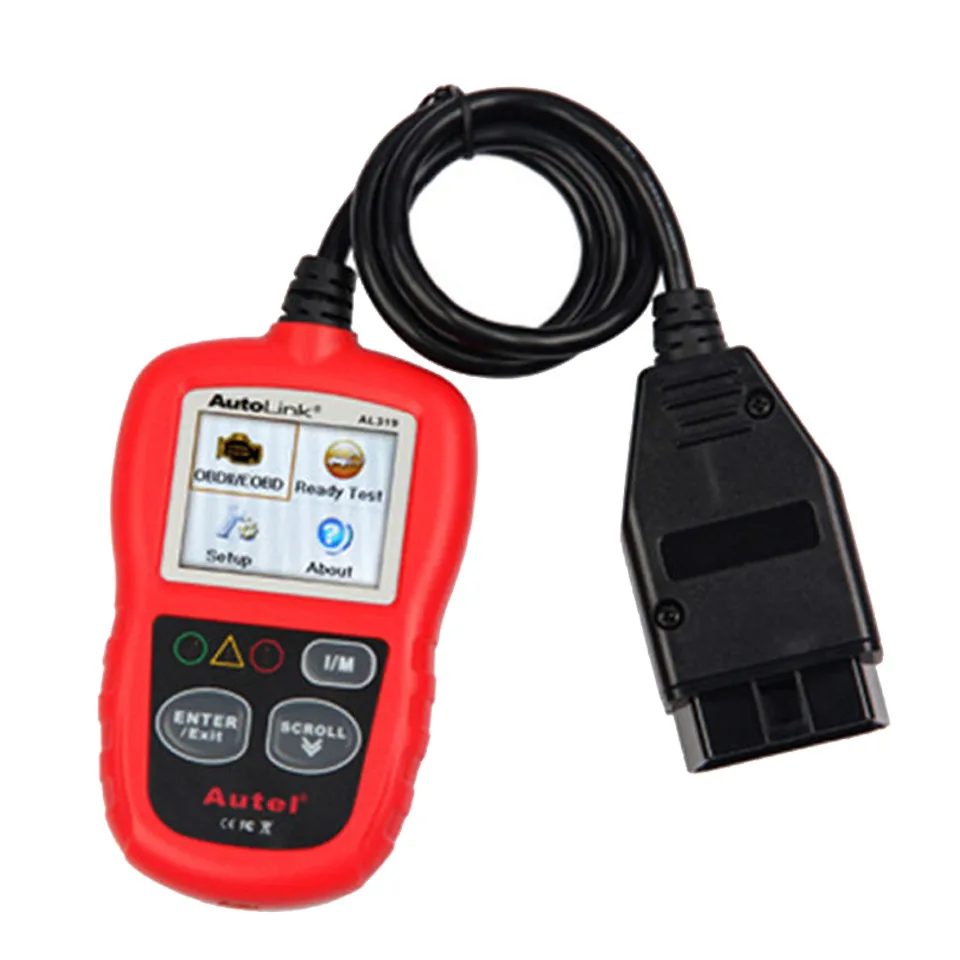 

Автоматический диагностический сканер Autel Autolink AL319 OBD II и CAN считыватель кодов, автоматическая ссылка, цвет яркий, светодиоды с кодом