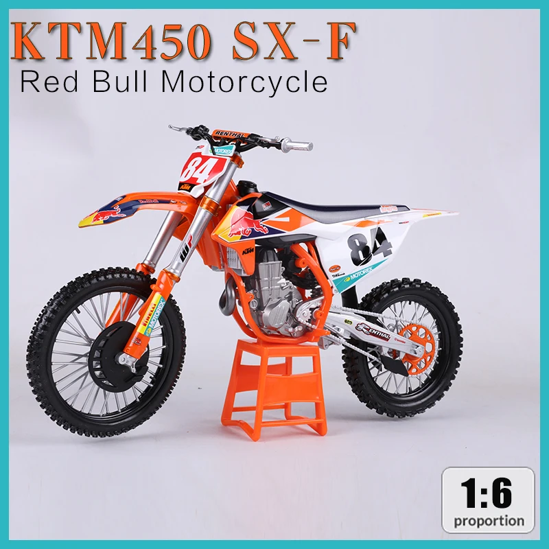 

Maisto 1:6 Red Bull KTM 450 SX-F Supercross Motorcycle Car Model Simulation Alloy Metal Toys Gifts