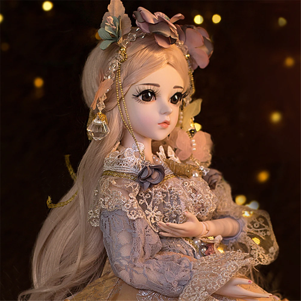 BJD 60 см 1/3 куклы для девочек коричневые глаза с одежда парики обувь макияж 100%