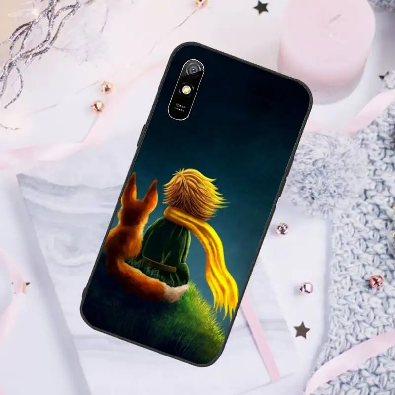 

Phone Case For Xiaomi Mi Redmi Note 7 8 9 pro 8T 9T 9S 9A 10 Lite proCartoon king The Little Prince earth space fox