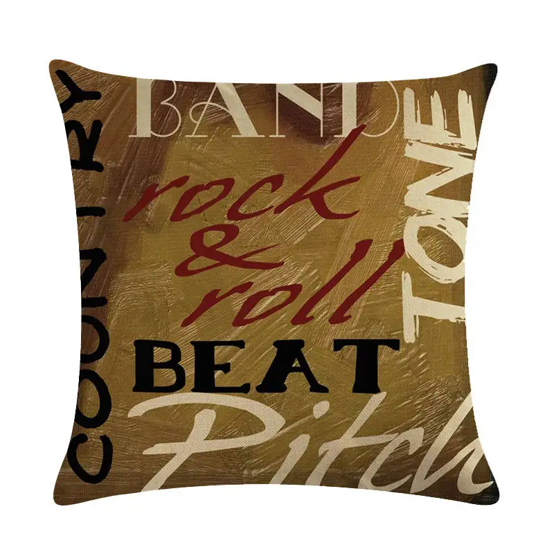 

Letter Alto Ballad Pillow Cover Home Decoration 45*45 Cm Cushion Cover Microfiber Soft Comfortable Pillow Case T14