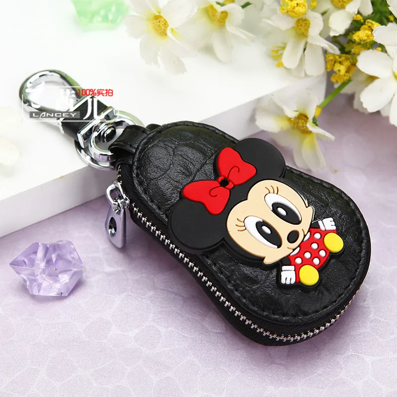 Style30 Милый мультяшный брелок Hello Kitty, модный кожаный кошелек на молнии, брелок для женщин и девочек, брелок для ключей, автомобильный Шарм, ювелирное изделие, подарок - Цвет: Style30