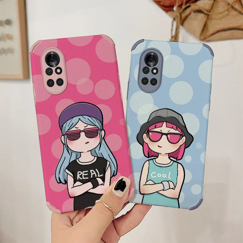 

Camera Protection Protect Cool Case For Huawei Nova 8 7 Pro SE Soft PU Leather Phone Cover For 6 Se 5 5Pro 5Z 5I 5Ipro 4 4E Pro