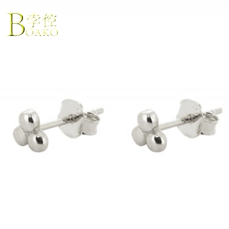 

Punk 925 Sterling Silver Earrings For Women Small Bead Stud Earrings Girl Cartilage Ear Bone Earring Minimalism Men aretes B5