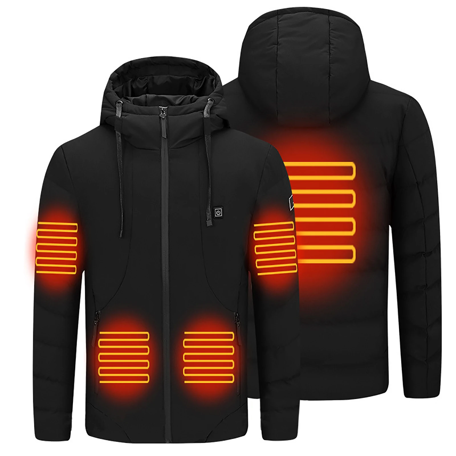 

Mens Womens Intelligent Electric Heated Jacket Heating Waistcoat USB Thermal Coat Warm Outerwear Feather Winter Ski Suit Jackets