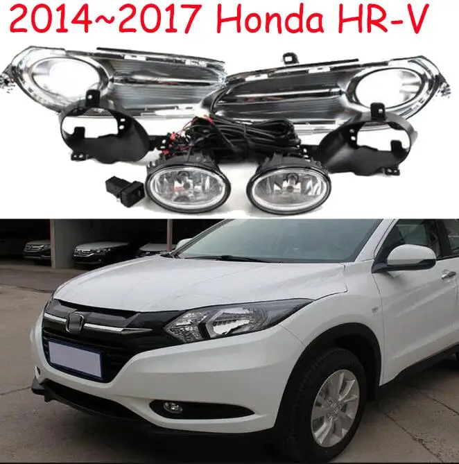 1 комплект фар бампера автомобиля для Honda hr-v противотуманных фар HR-V~ 2017y галогенные лампы 4300K провода hanress фары для HR-V противотуманных фар - Цвет: Silver