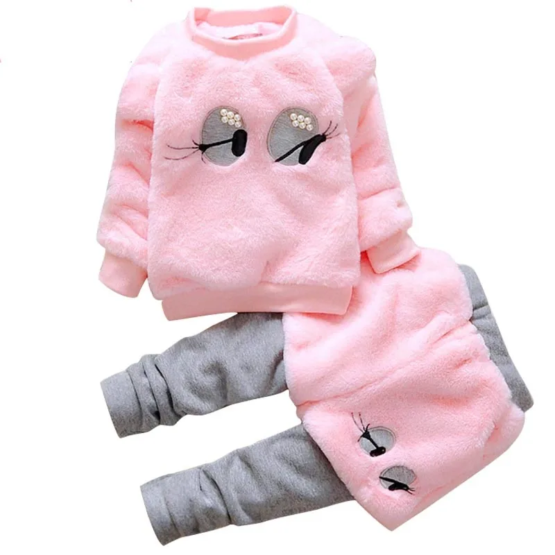 0 От 1 до 3 лет для маленьких девочек Зимний комплект теплое пальто из овечьей