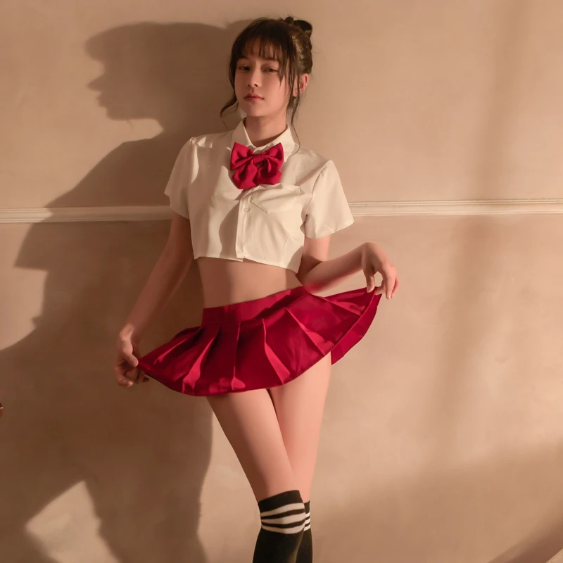 

School Girl Japanese Costumes Women Sexy Cosplay Lingerie Student Uniform JK School Sailor Suit Sexy Dress For Skinny Girls
