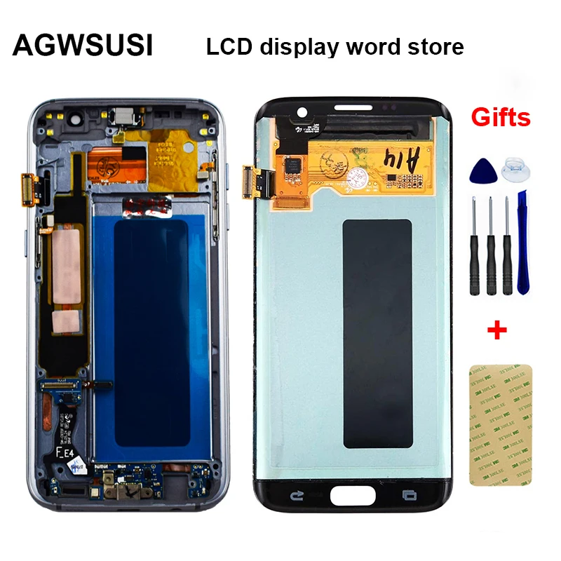 ЖК экран AMOLED для Samsung Galaxy s7 edge G935 G935F сенсорный дигитайзер с сенсорным экраном в