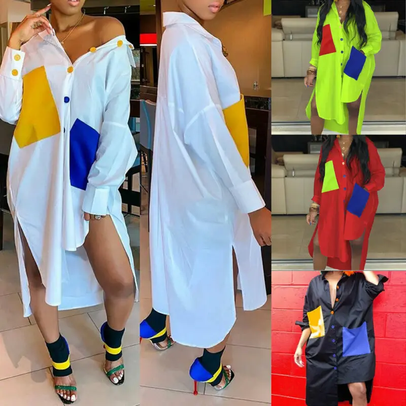 Для женщин рубашки для мальчиков с длинным рукавом отворотом на шее (рубашка