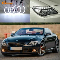 for bmw e63 e64 630ci 630i 645ci 650i m6 excellent ultra bright cob led angel eyes halo rings car styling day light