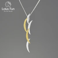 lotus fun luxury solar eclipse creative moon long pendant fashion real 925 sterling silver necklace for women jewelry 2021 trend