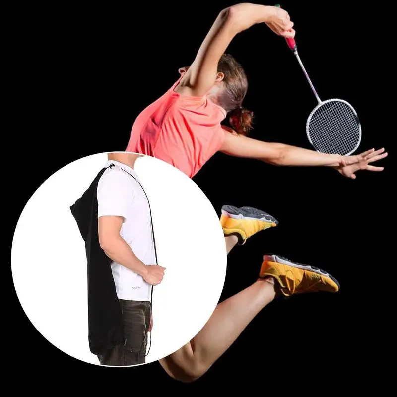 

1Pcs Sport Tennis Bag Professional Badminton Racquet For Badminton Case Bag Soft Bag Backpack Fleece Racket Storage Cover E8A8
