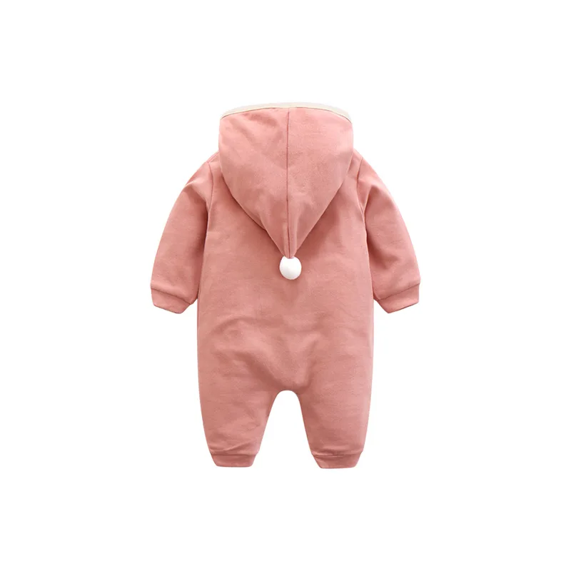 

Autumn Newborn Infant Baby Boy Girl Kids Long Sleeve Cotton Hooded Romper Button Jumpsuit Clothes Outfit