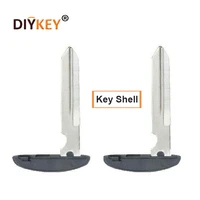 diykey 2 pcs new smart key prox remote emergency%c2%a0bladeuncut batterychip no for ford blank insert paddle material metal