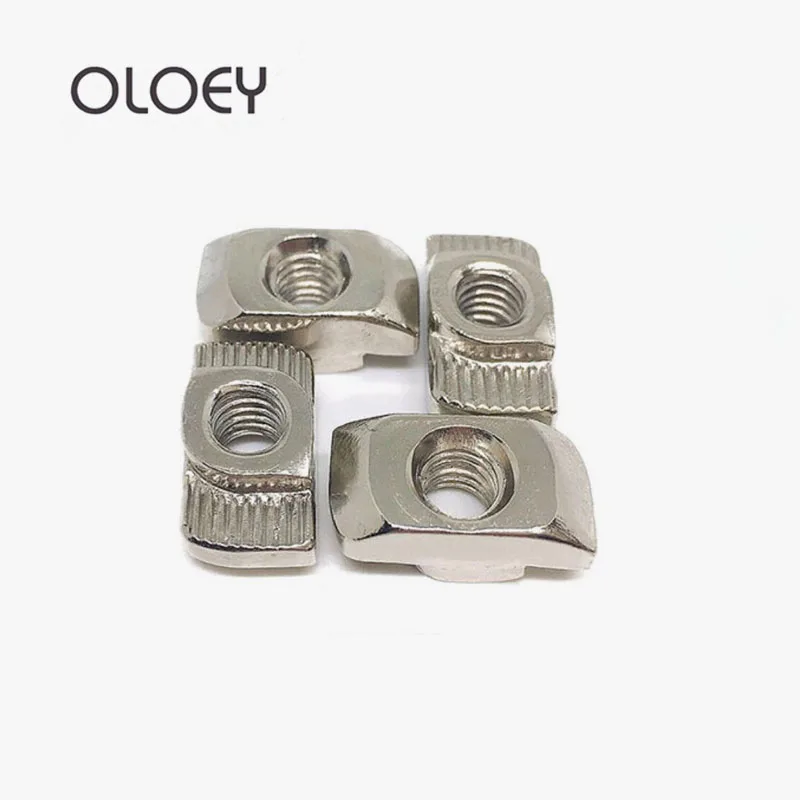 50 шт. Т-образная гайка M3 M4 M5 M6 с головкой молотка соединительная скользящая для