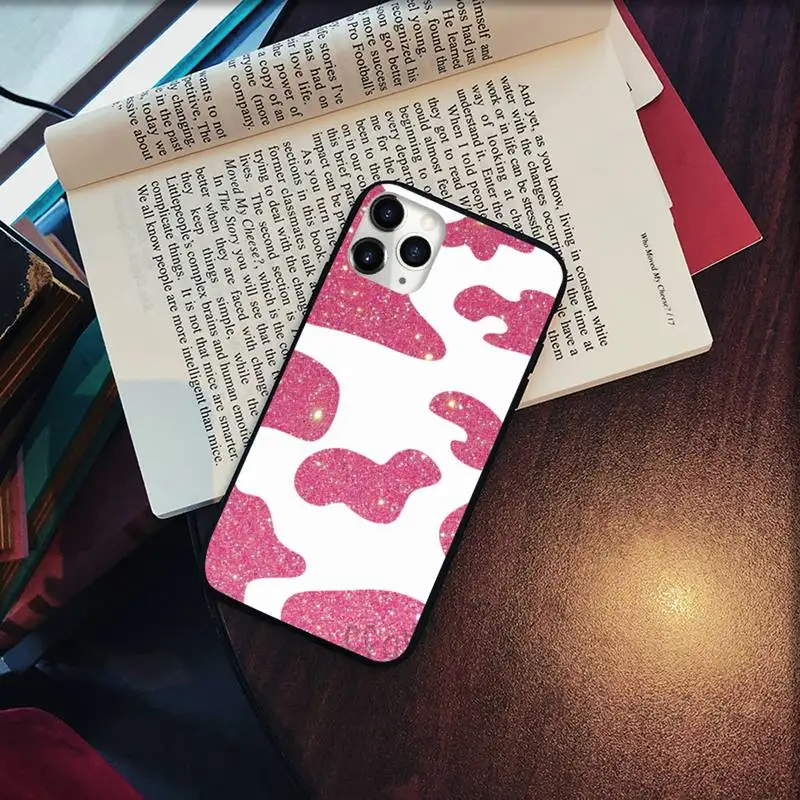 

Cow bling luxury Phone Case for iPhone 11 12 pro XS MAX 8 7 6 6S Plus X 5S SE 2020 XR Soft silicone