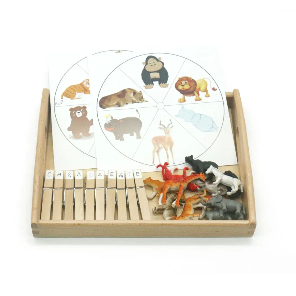 Монтессори игрушки клипсы и обучающие Звуки для начинающих языковые слова