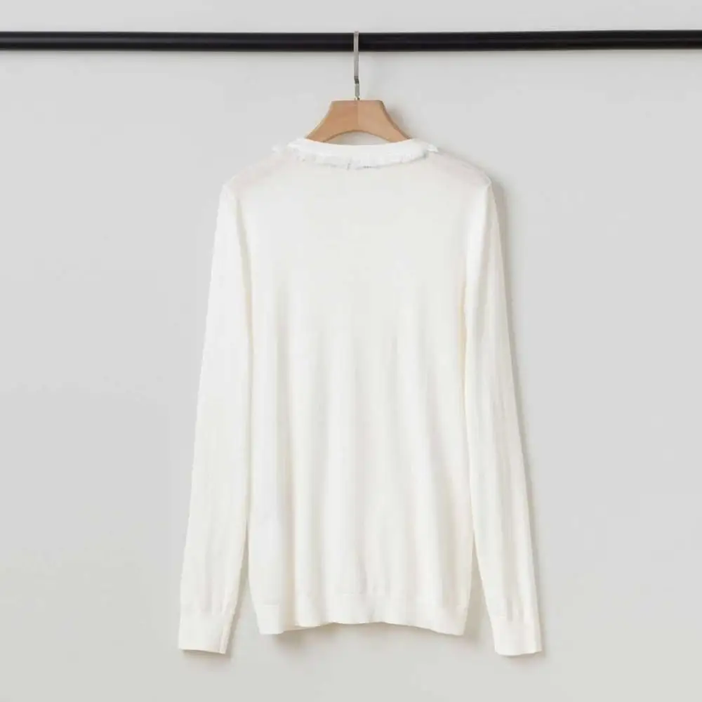 

Women Thin Sweater Tassel V-neck Single Breasted Long Sleeve 2020 New Ladies Cardigan