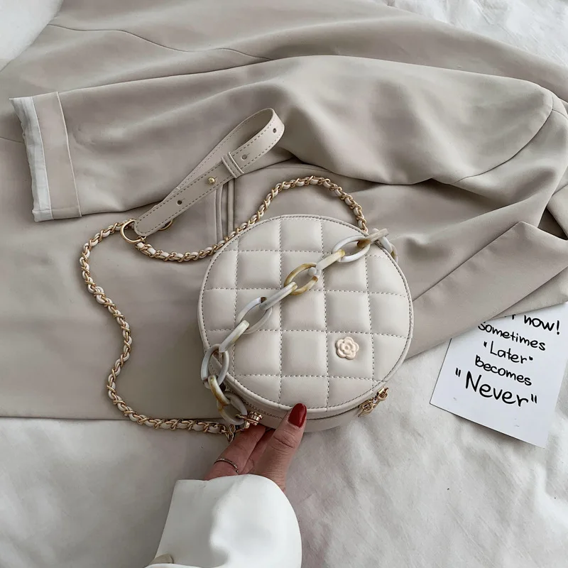 

Female Lattice Pu Leather Crossbody Bags For Women 2020 Chain Shoulder Messenger Bag Ladies Hand Sling Luxury Handbags Designer