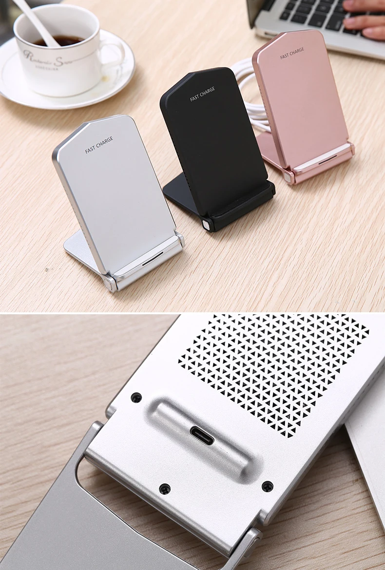 

15W Vertical Folding Wireless Charger Stand For iPhone 11 Pro X XS 8 XR Samsung S* Fast Wireless Charging Station Phone Charger